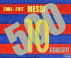 Leo Messi 500 hedefleri ile Barcelona, gömlek 2016/2017 kadar 2004/2005 sezonu. Tebrikler!